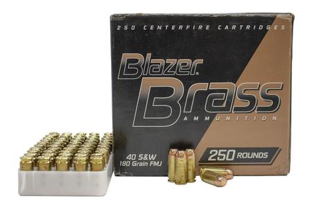 40SW 180GR FMJ BLAZER BRASS POLICE TRADE AMMO 250/BOX