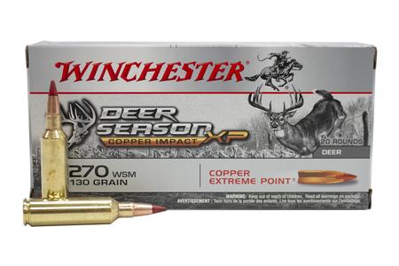 270 WSM 130 GR COPPER EXTREME POINT POLYMER TIP DEER SEASON XP