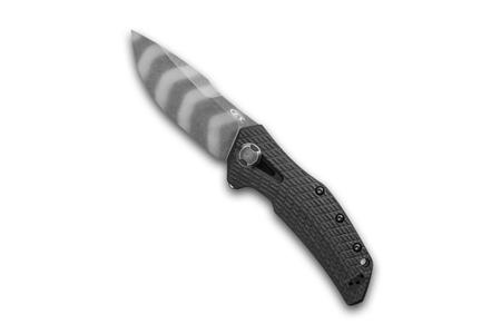 FRAME LOCK KNIFE WITH TIGER STRIPE BLADE