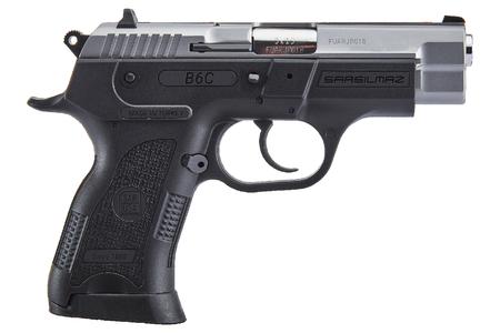 B6C 9MM COMPACT PISTOL WITH BLACK POLYMER FRAME AND STAINLESS SLIDE