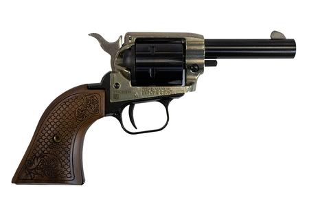 BARKEEP 22 LR REVOLVER WITH CUSTOM SCROLL WOOD GRIP 3 IN BARREL