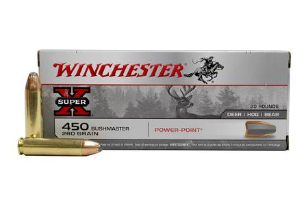 450 BUSHMASTER 260 GR POWER POINT SUPER X 20/BOX