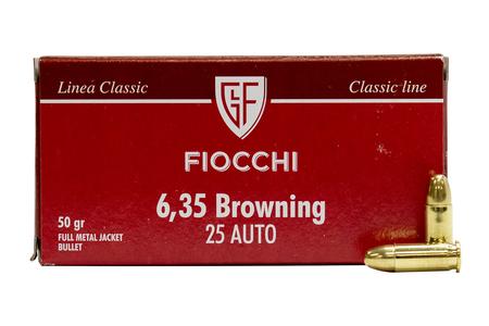 25 AUTO 6,35 BROWNING 50 GR FMJ 50/BOX