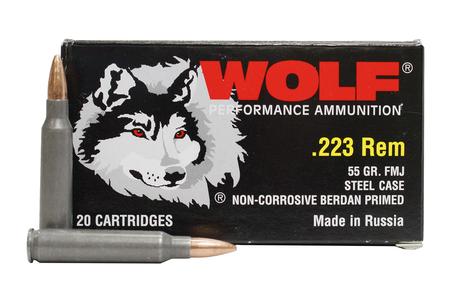 223 REM 55 GR FMJ STEEL CASE 20/BOX