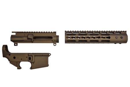 AR-15 LOWER, UPPER 10` KEYMOD RAIL SET BURNT BRONZE