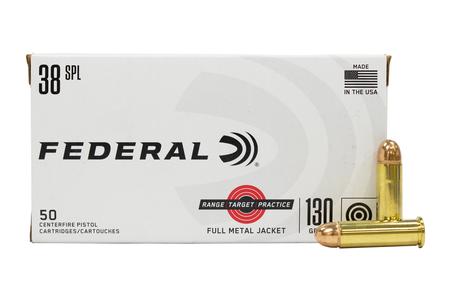 38 SPECIAL 130 GR FMJ RANGE/TARGET/PRACTICE 50/BOX