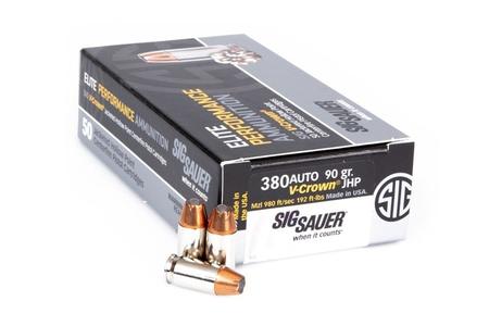 380 AUTO 90GR JHP ELITE V-CROWN 50/BOX