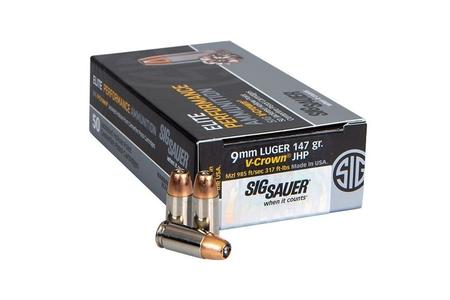 9MM LUGER 147GR JHP ELITE V-CROWN 50/BOX