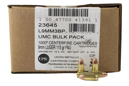 9MM 115 GR FMJ 1000 ROUND BULK PACK