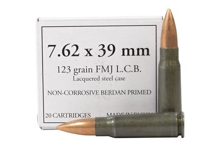 7.62X39 123 GR FMJ POLICE TRADE AMMO 20/BOX