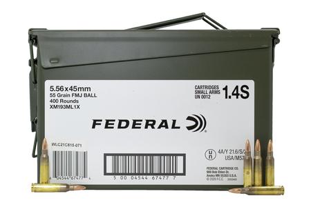 5.56X45 NATO 55 GR FMJ BT AMERICAN EAGLE 400/CAN