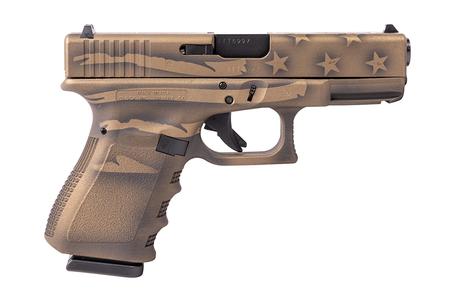 G23 GEN3 40 SW COMPACT PISTOL WITH BATTLE WORN FLAG FINISH