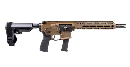 CA9MM 9MM AR-STYLE PISTOL WITH SBA3 PISTOL BRACE AND BURNT BRONZE FINISH