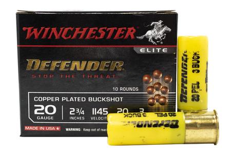 20 GAUGE 2-3/4 IN 20 PELLET 3 BUCK ELITE DEFENDER BUCKSHOT 10/BOX