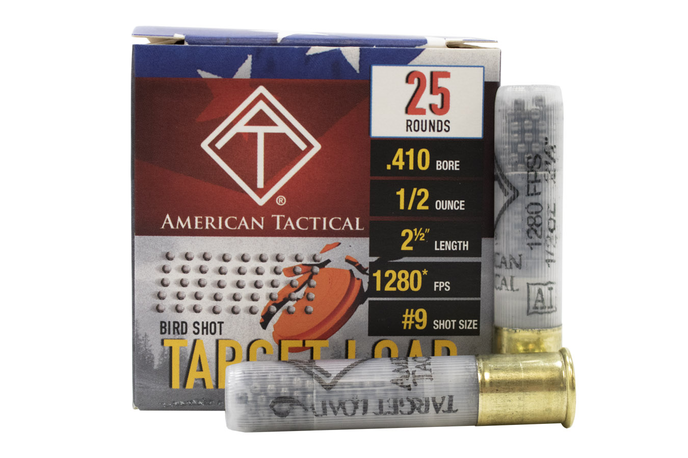 American Tactical 410 Bore 2-1/2 in 0.5 oz 9 Shot Target Load 25/Box