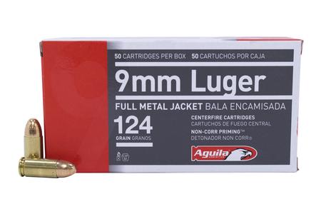 9MM LUGER 124 GR FMJ 50/BOX