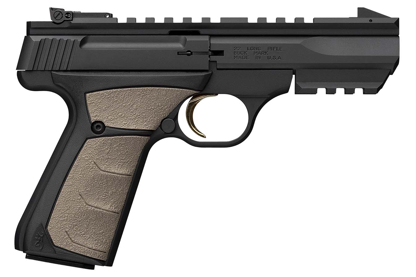 BROWNING FIREARMS Buck Mark Black Label 22LR Semi Automatic Pistol with FDE Grip
