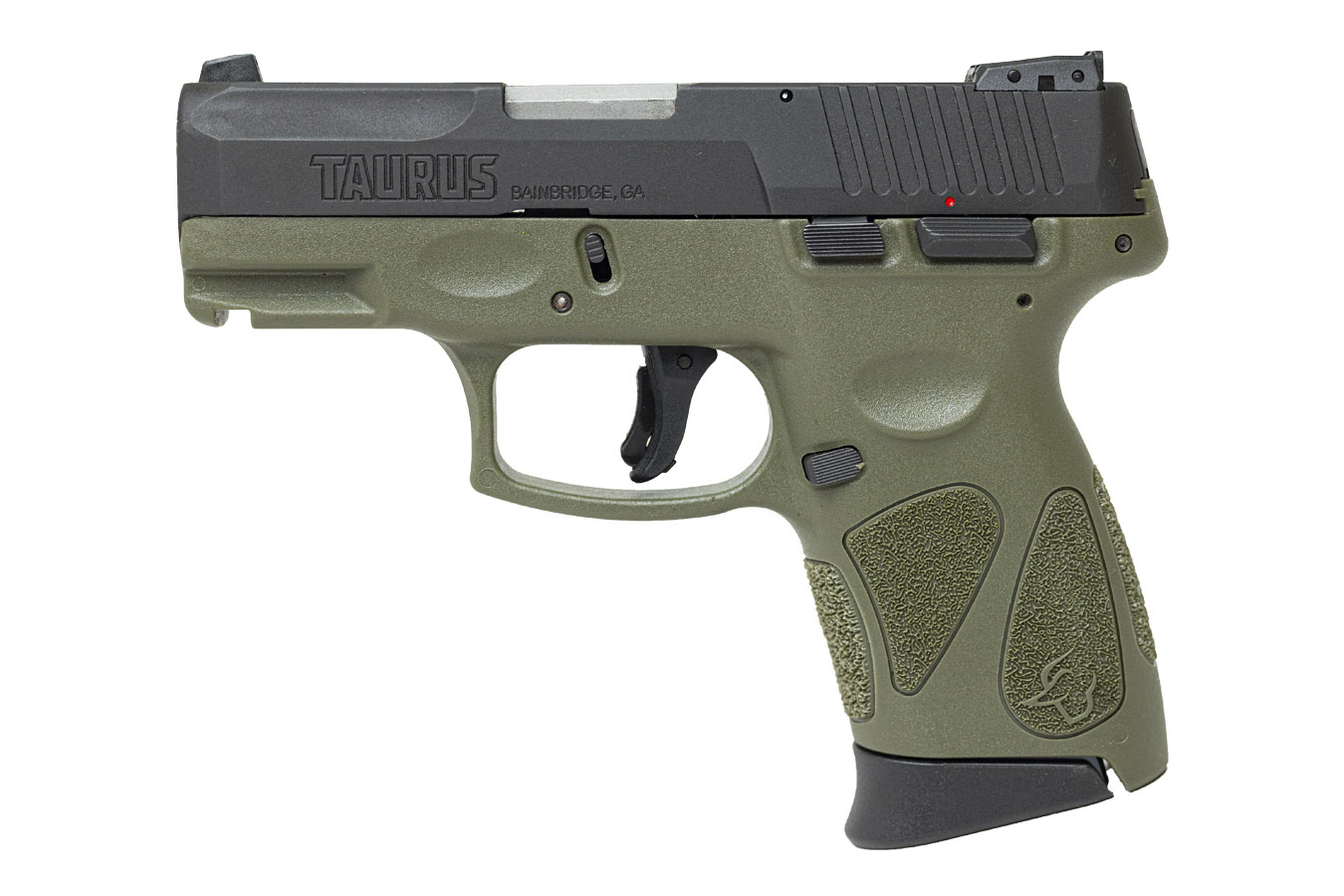 TAURUS G2c 40 S&W Striker-Fired Pistol with OD Green Frame