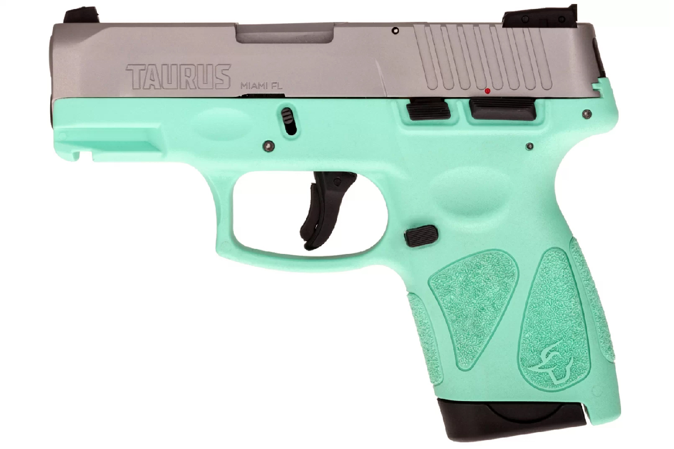 TAURUS G2S 9mm Single Stack Pistol with Cyan Frame and Stainless Slide