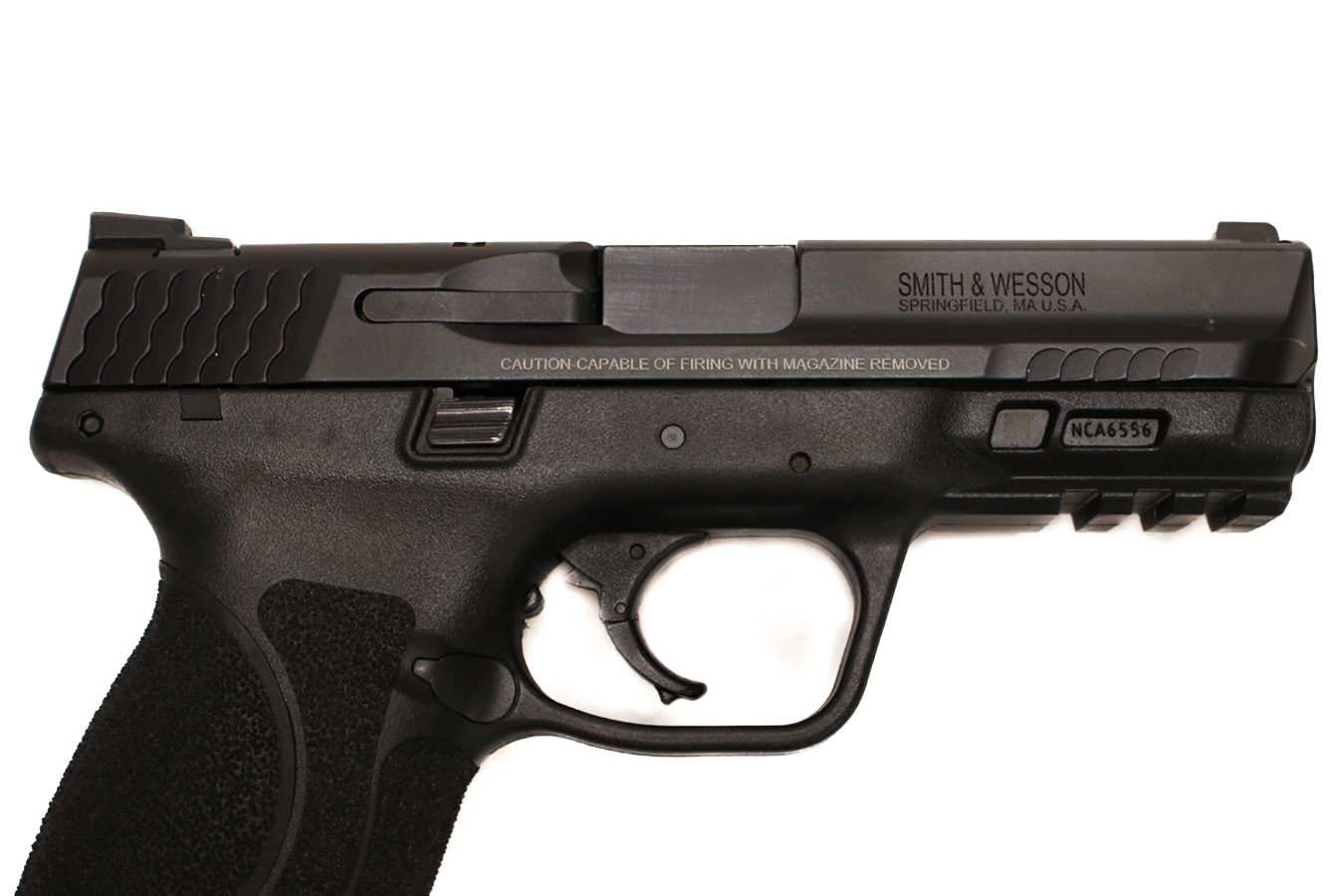 SMITH AND WESSON M&P9 M2.0 9mm Used Law Enforcement Sample Firearm with Night Sights, Three Magazines and Original Box