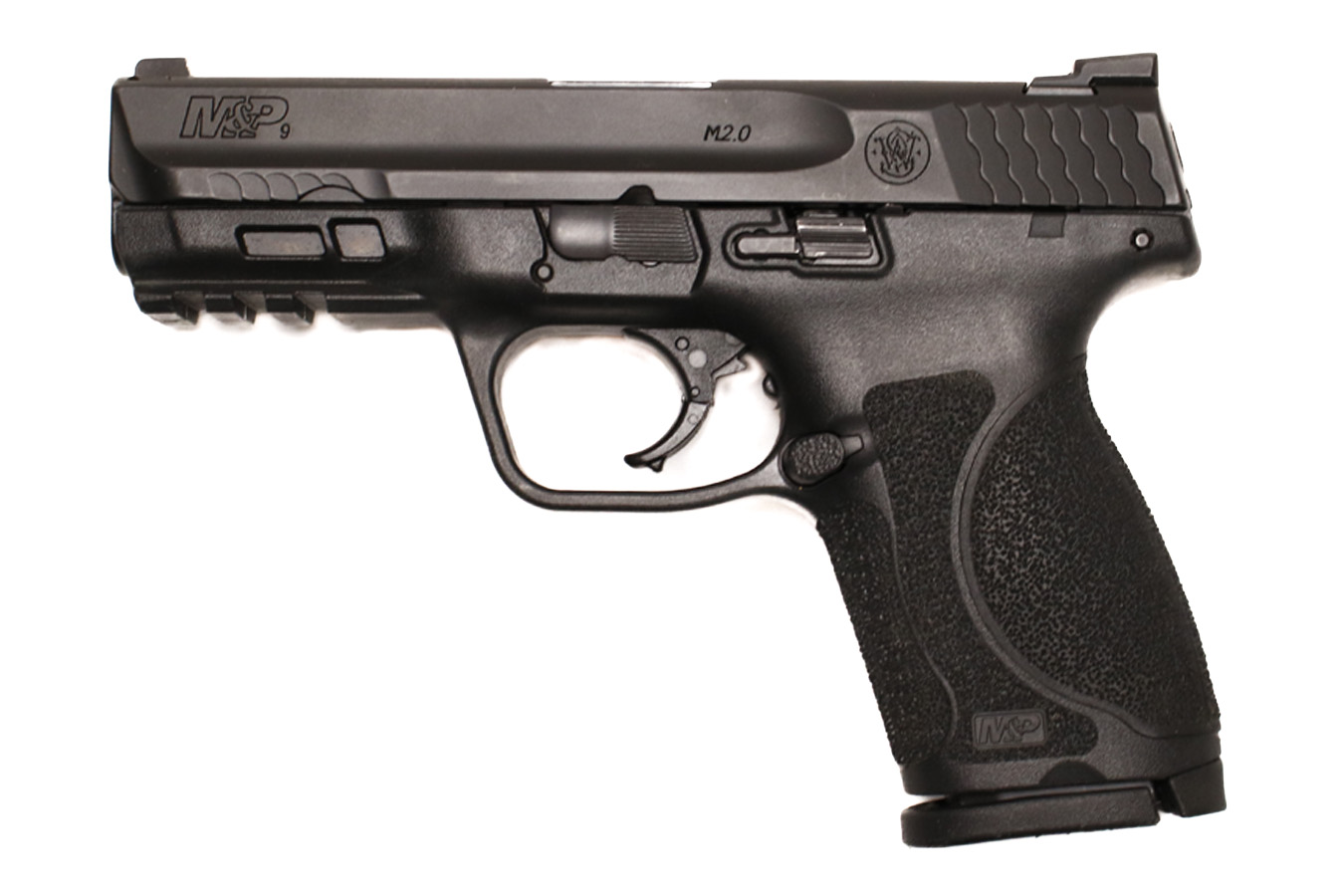 SMITH AND WESSON M&P9 M2.0 9mm Used Law Enforcement Sample Firearm with Night Sights, Three Magazines and Original Box