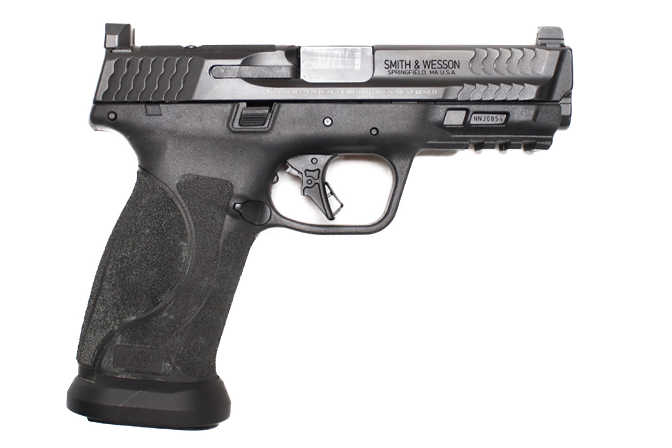 SMITH AND WESSON M&P9 M2.0 9mm Full-Size Optic Ready Law Enforcement Sample Pistol with Optic Night Sights and Three Magazines