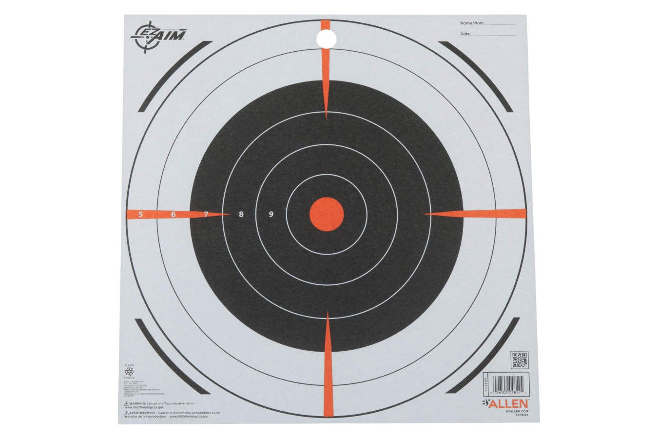 ALLEN COMPANY EZ AIM Paper 12x12 Bullseye, 13-Pack