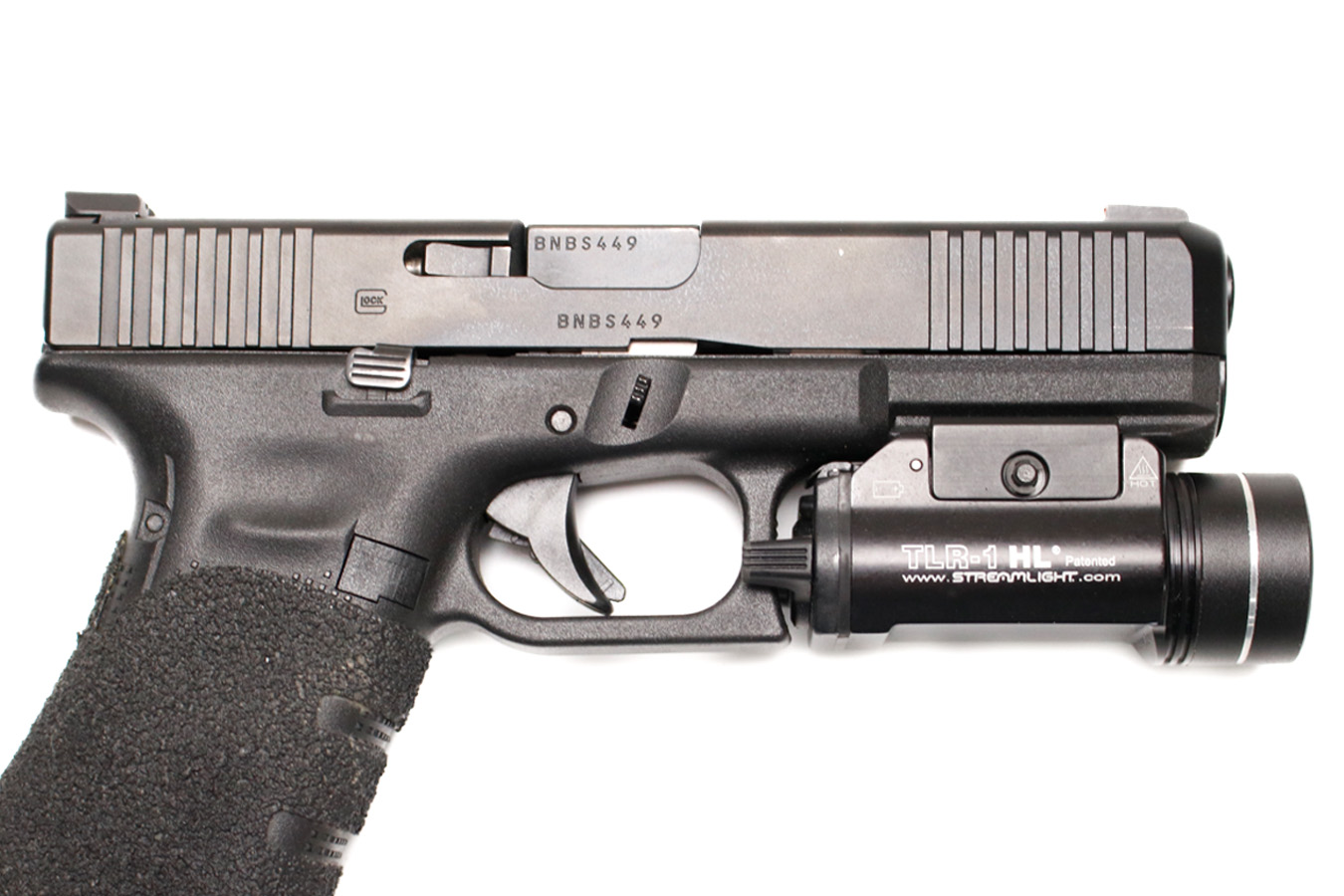 GLOCK 17 Gen 5 9mm Stippled Police Trade-In Pistols with Streamlight TLR-1 HL (Very Good Condition)