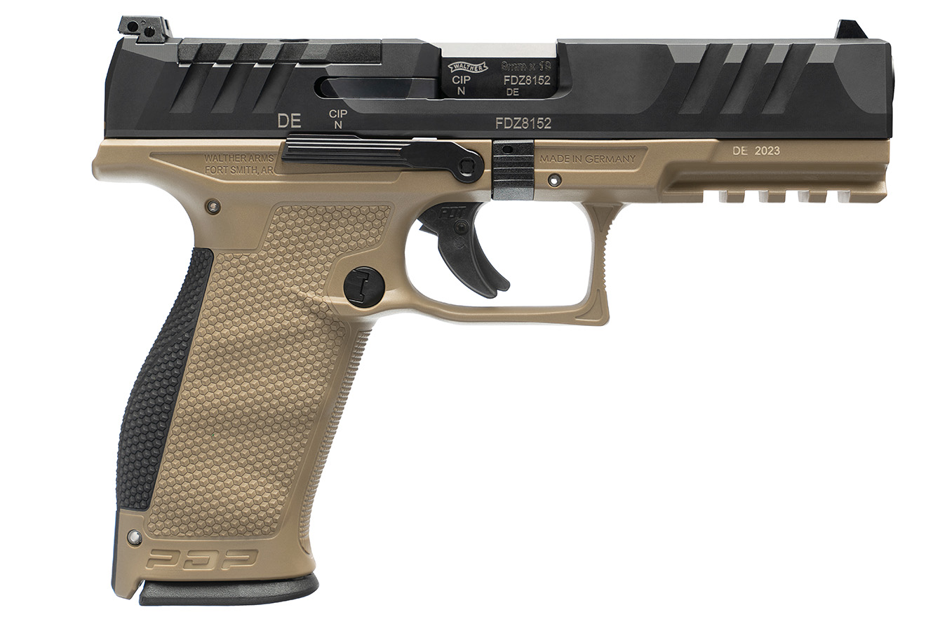 WALTHER PDP Full Size 9mm Pistol with 4.5 Inch Barrel and FDE Frame