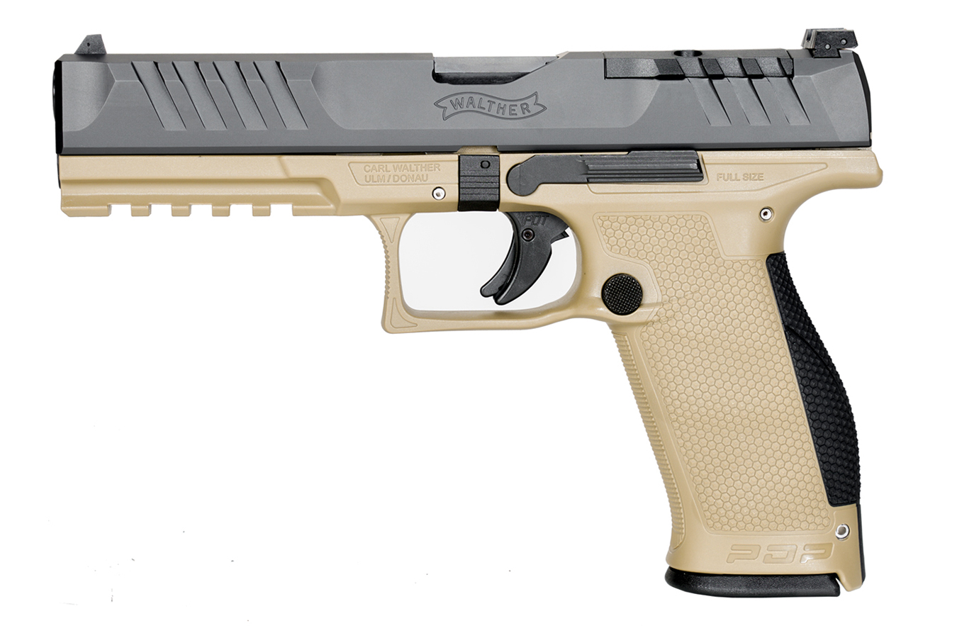 WALTHER PDP Full-Size 9mm Optic Ready Pistol with FDE Two-Tone Finish