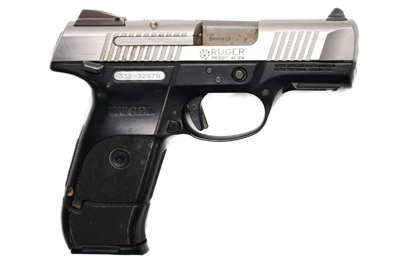 RUGER SR9C 9mm Police Trade-In Pistol with Stainless Slide