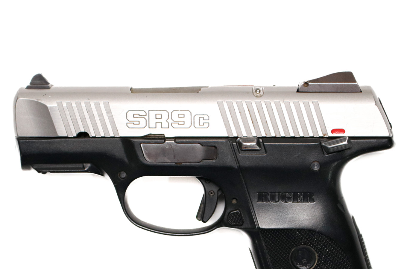 RUGER SR9C 9mm Police Trade-In Pistol with Stainless Slide