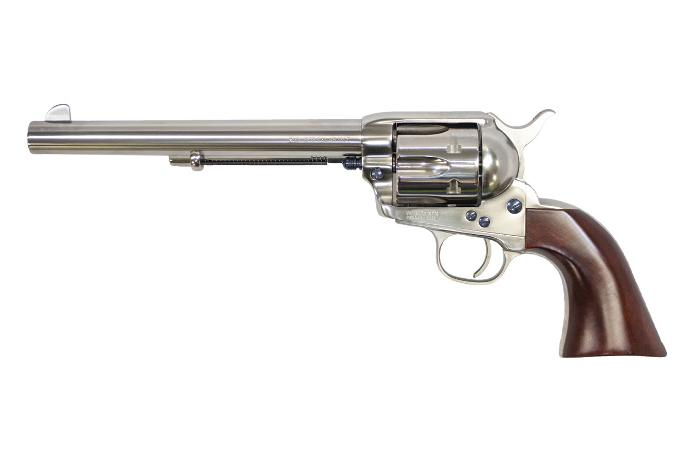 UBERTI 1873 Cattleman 45 Colt Revolver Polished Nickel Finish and 7.5 Inch Barrel