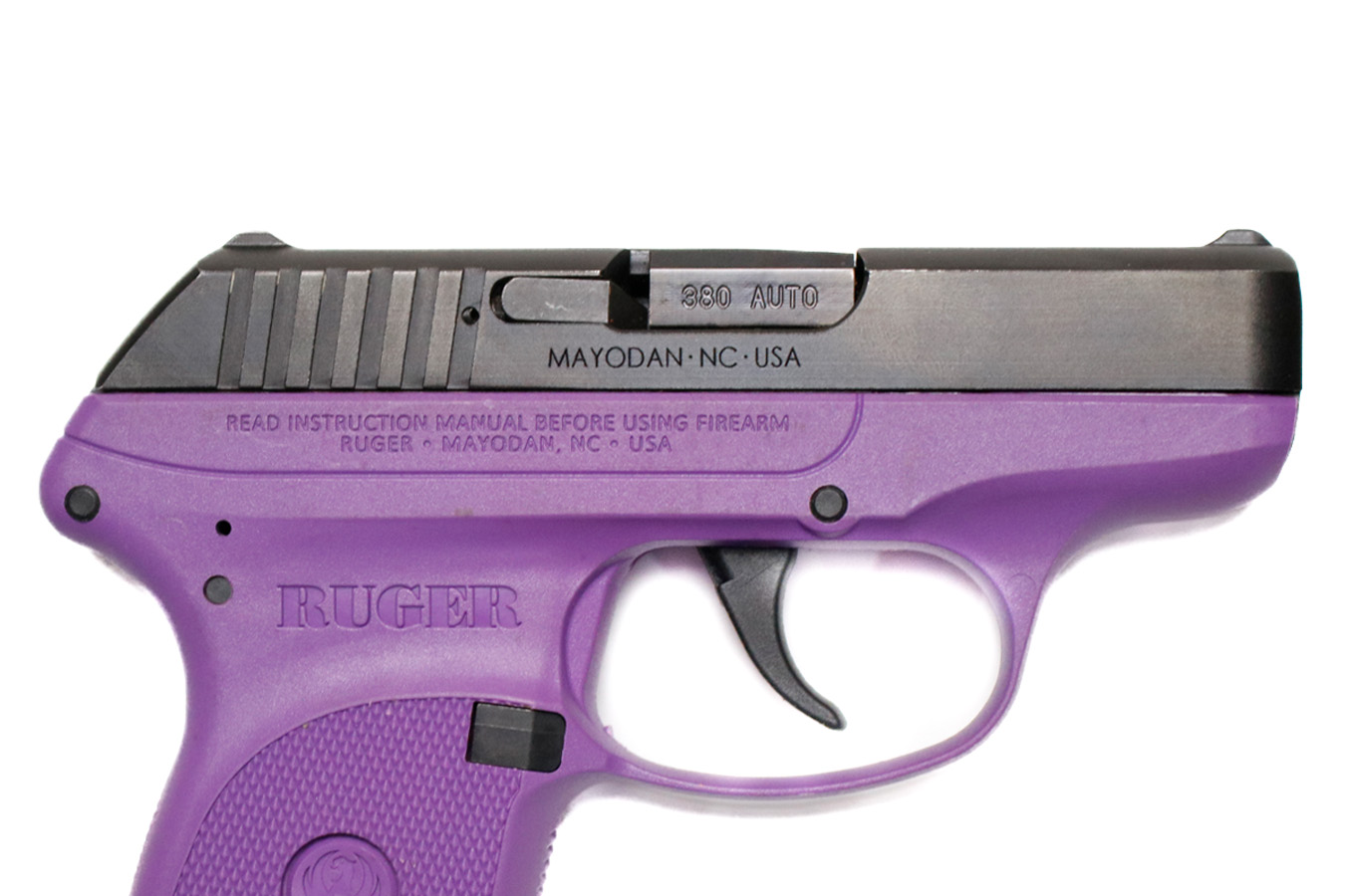 RUGER LCP 380 ACP Police Trade-In Pistol with Purple Grip Frame