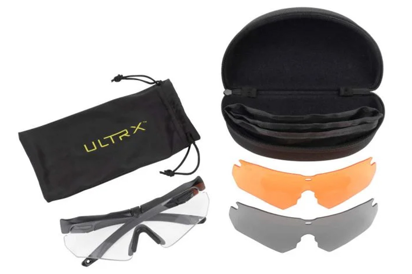 ALLEN COMPANY ULTRX Admiral Safety Glasses Set, 3-Lenses
