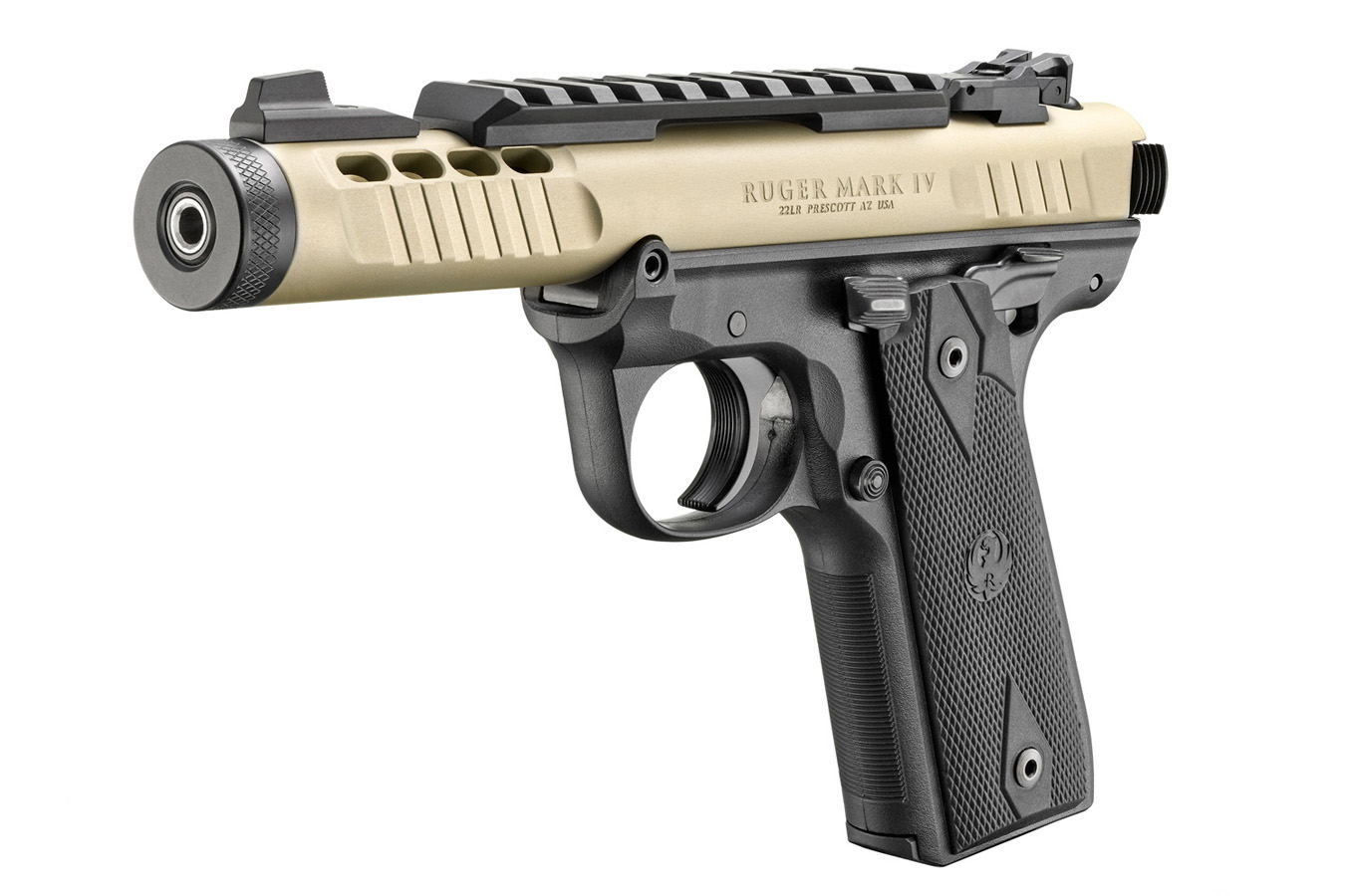 RUGER Mark IV 22/45 Lite 22LR Pistol with Champagne Anodized Finish