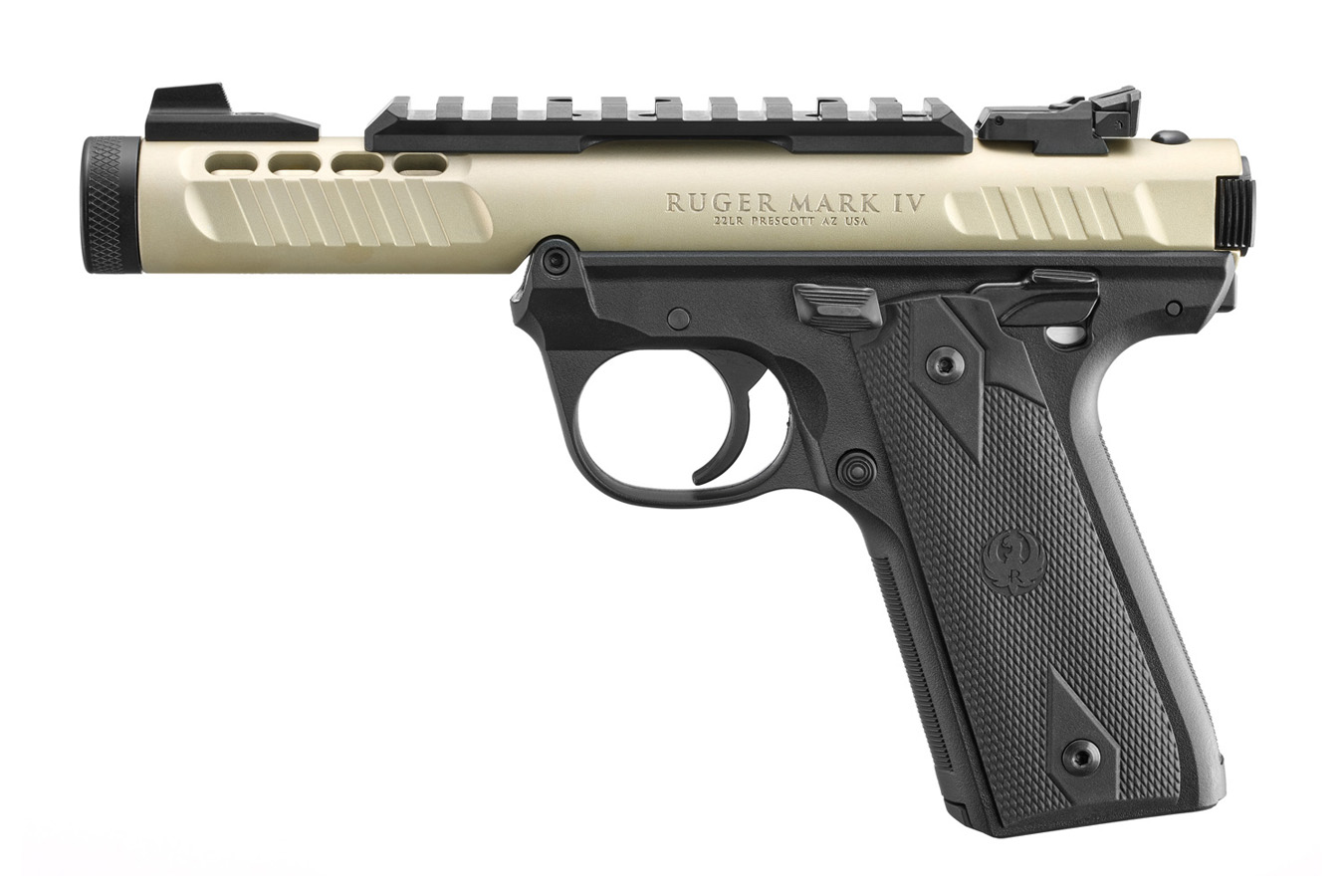 RUGER Mark IV 22/45 Lite 22LR Pistol with Champagne Anodized Finish