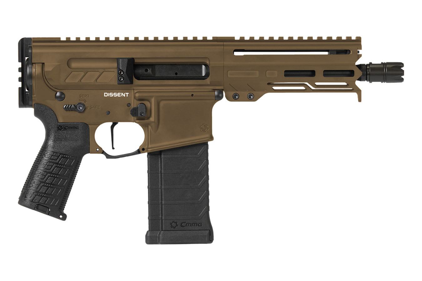 CMMG Dissent MK4 5.7x28mm AR Pistol with Midnight Bronze Finish and 6.5 Inch Barrel