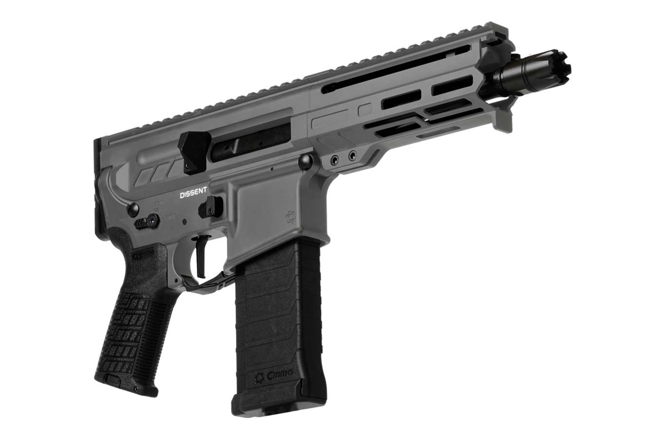 CMMG Dissent MK4 5.7x28mm AR Pistol with Tungsten Finish and 6.5 Inch Barrel