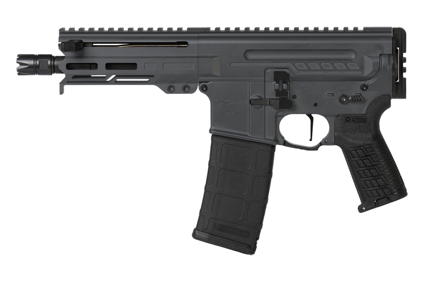 CMMG Dissent MK4 5.56mm AR Pistol with Sniper Grey Cerakote Finish and 6.5 Inch Barrel