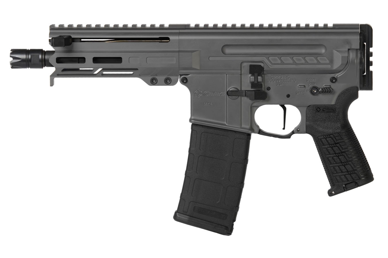 CMMG Dissent MK4 5.56mm AR Pistol with Tungsten Cerakote Finish and 6.5 Inch Barrel