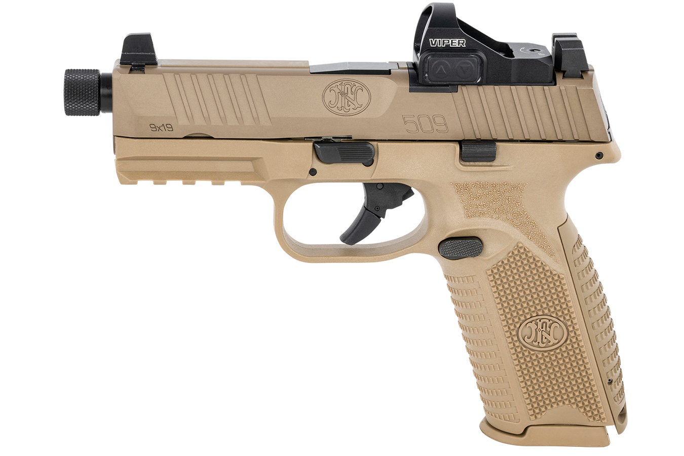 FNH 509 Tactical 9mm Flat Dark Earth Pistol with Vortex Viper Red Dot Sight