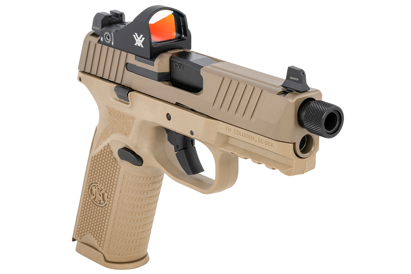 FNH 509 Tactical 9mm Flat Dark Earth Pistol with Vortex Viper Red Dot Sight