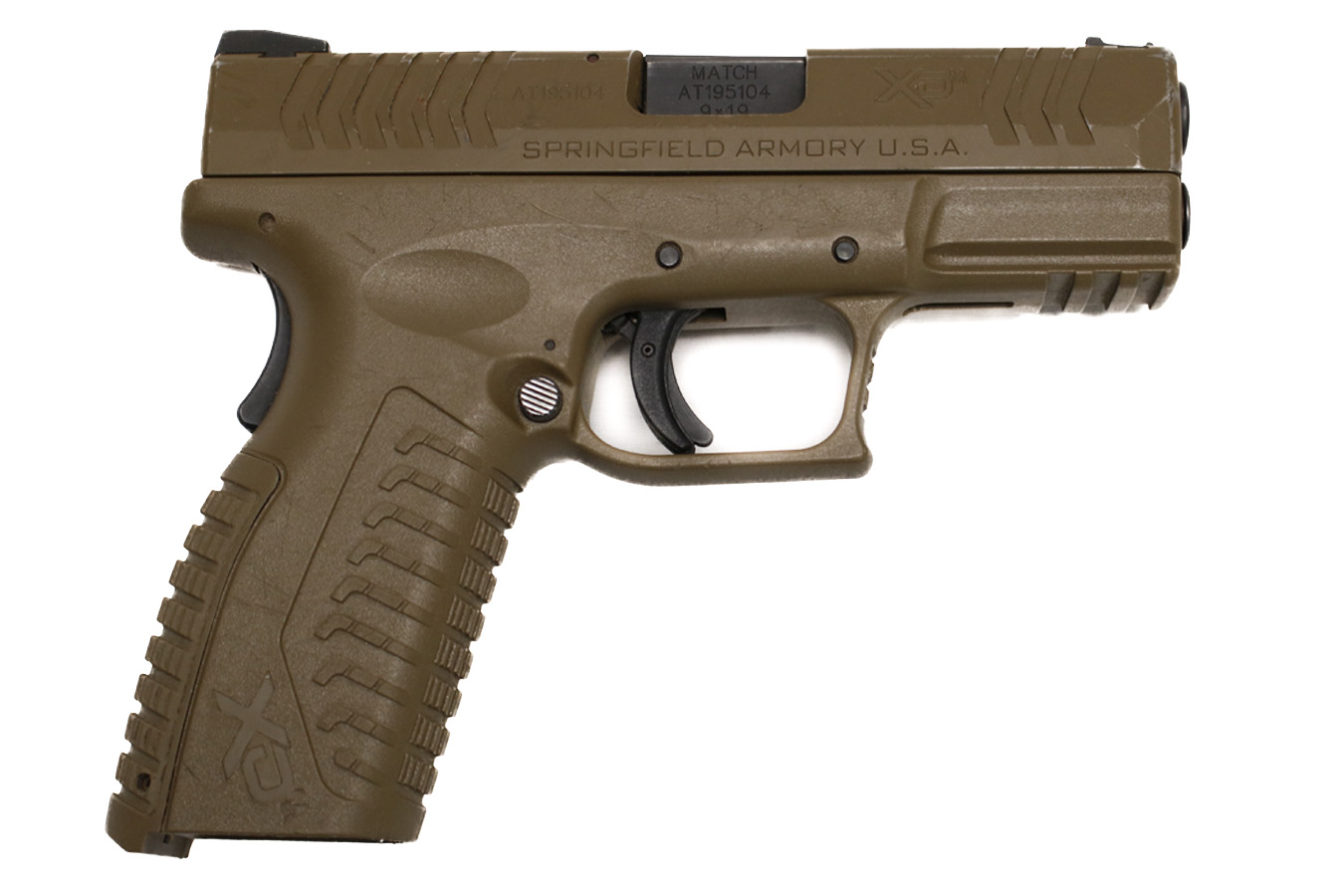 SPRINGFIELD XDM-9 3.8 9mm Police Trade-in Pistol with FDE FInish (Magazine Not Included)