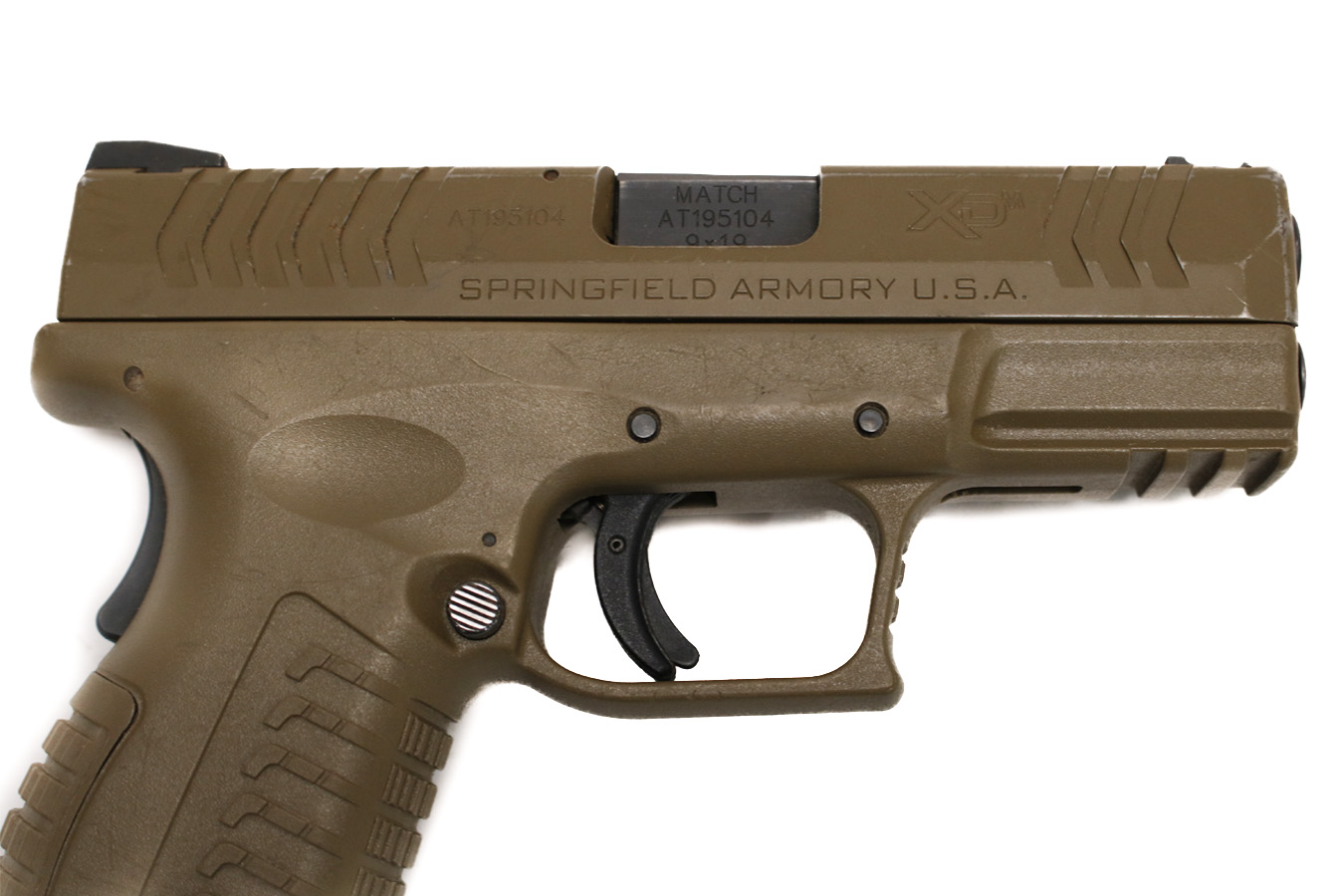 SPRINGFIELD XDM-9 3.8 9mm Police Trade-in Pistol with FDE FInish (Magazine Not Included)