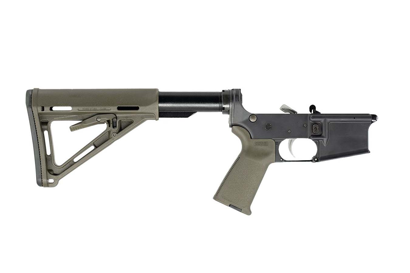 ANDERSON MANUFACTURING AM-15 223/5.56mm Complete Lower Receiver with Magpul OD Green Furnitire