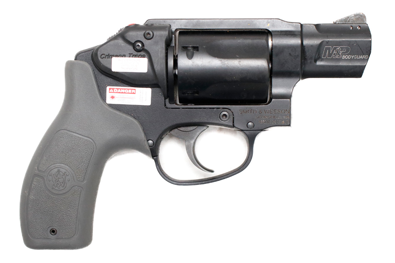 SMITH AND WESSON M&P Bodyguard 38 SPL+P Police Trade-In Revolver with Crimson Trace Laser