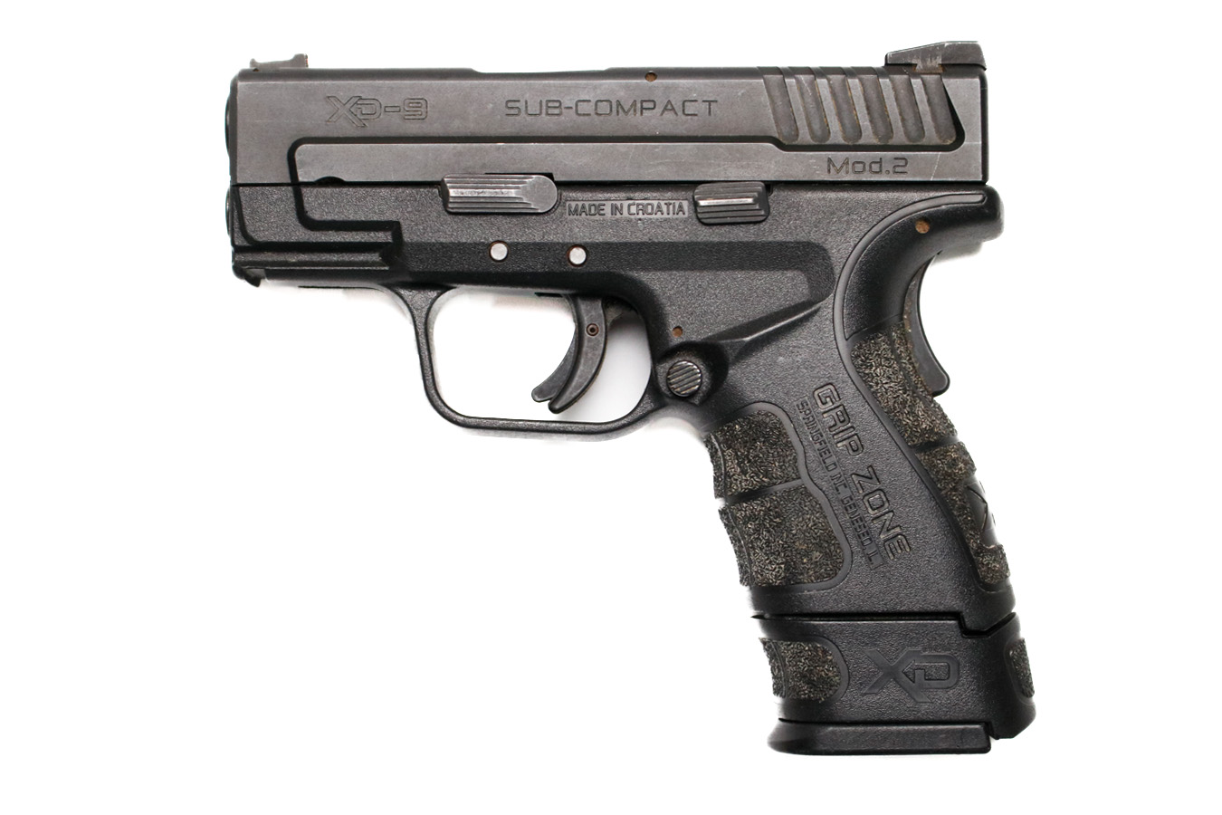 SPRINGFIELD XD-9 MOD.2 Sub-Compact 9mm Police Trade-In Pistol with GRIP ZONE