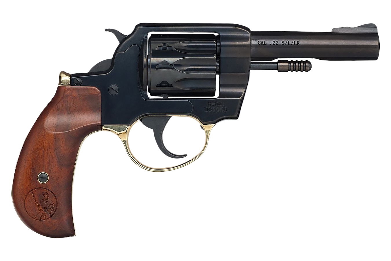 HENRY REPEATING ARMS Golden Boy 22 Cal Double-Action Revolver with 4 Inch Barrel and Birdshead Grips