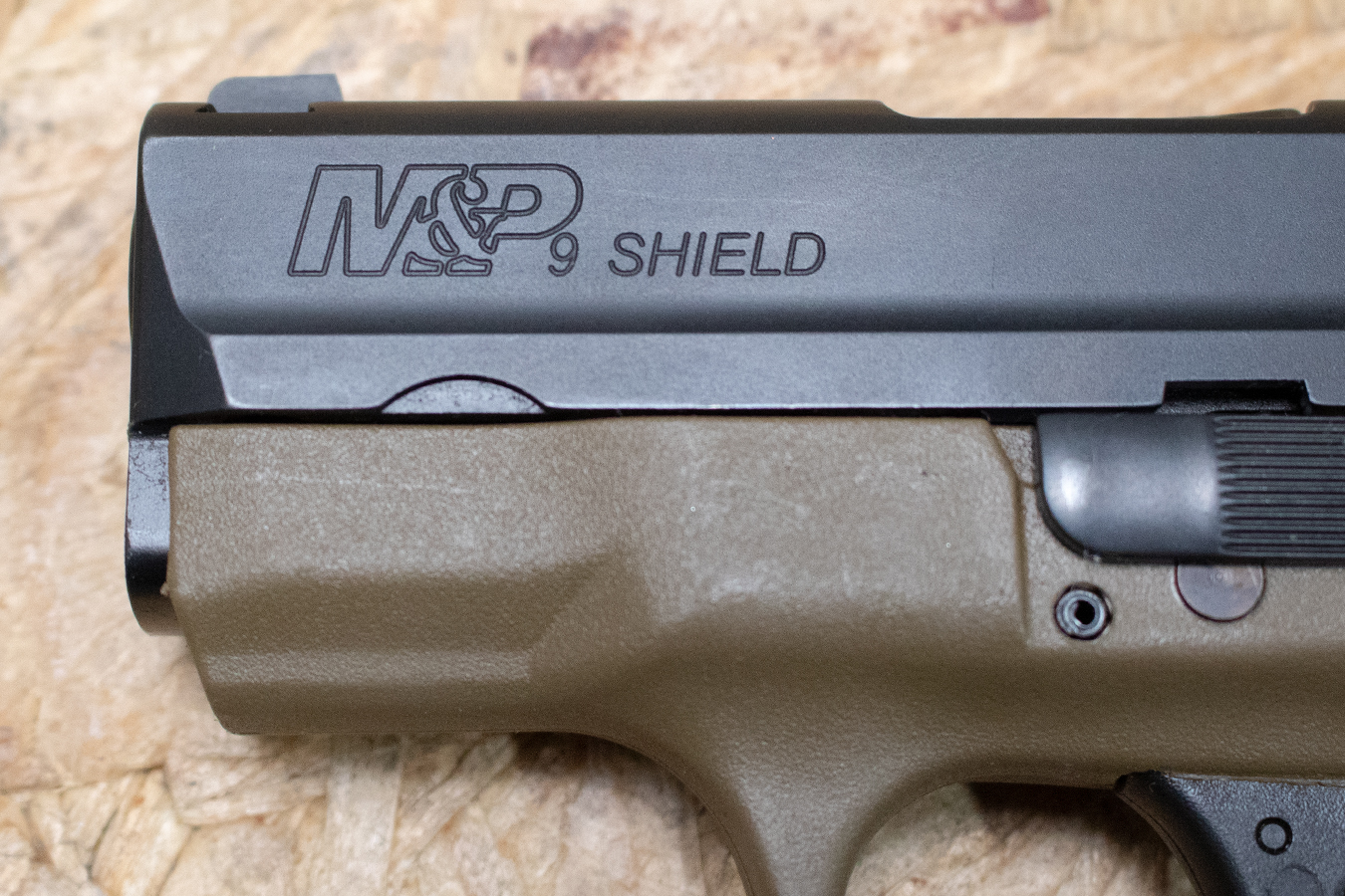 SMITH AND WESSON M&P9 Shield 9mm Police Trade-In Pistol with FDE Frame